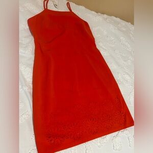 Bannana republic orange red formal dress size 2